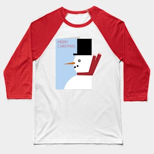 Snowman Christmas Card Baseball T-Shirt